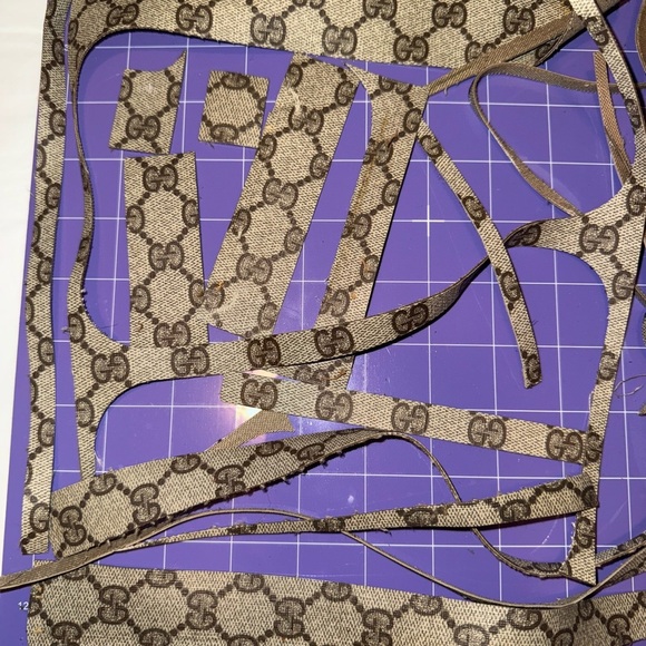 Gucci Tan and Brown scrap canvas bundle 1 - Picture 3 of 7